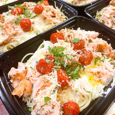 Roasted Salmon Spaghetti