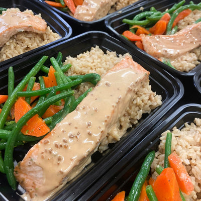 Roasted Salmon with Dijon Cream Sauce