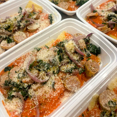 Spinach & Ricotta Ravioli & Italian Sausage