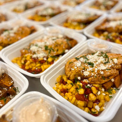 Authentic Tex Mex Chicken with rich earthy spices, topped with soft cheese and paired with southwest style corn.